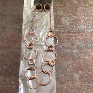 Bronze necklace w/ bronze earring